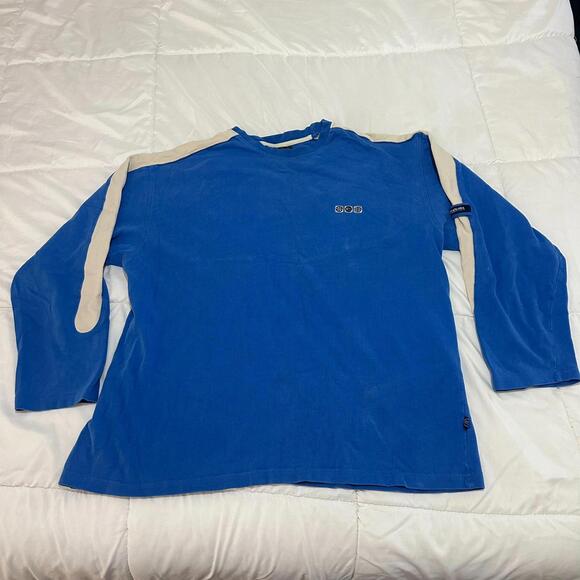 Vintage Y2K Rip Curl Sweatshirt Style Men XL Blue Skate Surf Long Sleeve - Picture 1 of 6